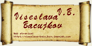 Višeslava Bačujkov vizit kartica